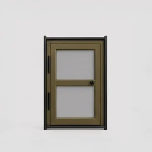 Mosquitera abatible con cerco bronce