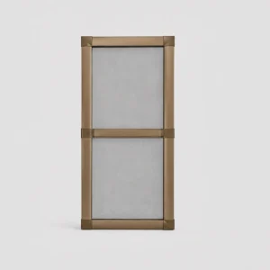 Mosquitera corredera bronce