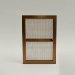 Mosquitera abatible sin cerco bronce